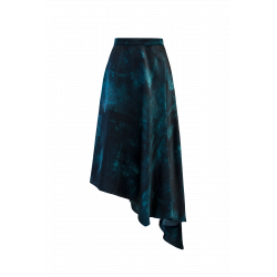 Made-to-measure: satin silk asymetric midi skirt